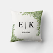 セージ緑ユーカリ離れグネリー クッション (裏面)