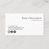 セージ緑ヨガロータス花のカスタマイズ可能 名刺 (裏面)