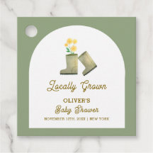 セージ緑ローカル成長フローラブーツ赤ちゃんシャワー