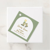 セージ緑ローカル成長フローラブーツ赤ちゃんシャワー フェイバータグ (インサイチュ)