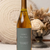 セージ緑ワインボトルラベルテンプレート ワインラベル