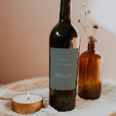 セージ緑ワインボトルラベルテンプレート ワインラベル