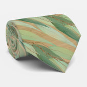 セージ緑植物ユーカリ金ゴールドネクタイ ネクタイ (ロール)
