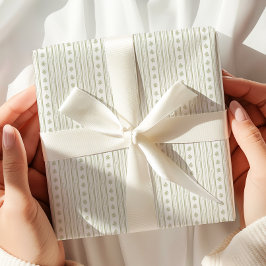 セージ緑模様包み紙 ラッピングペーパー