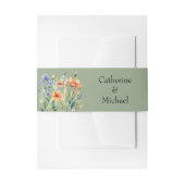 セージ緑水カラーフローラ庭園の結婚式 招待状ベリーバンド (正面例)