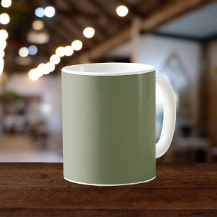 セージ緑無地の色 コーヒーマグカップ