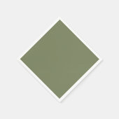 セージ緑無地の色 スタンダードカクテルナプキン (角)