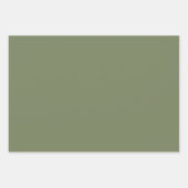 セージ緑無地の色 ラッピングペーパーシート (正面)