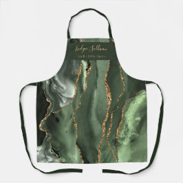 セージ緑瑪瑙美しいプロフェッショナルエプロン エプロン