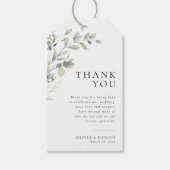 セージ緑結婚植物園サンキューギフトラベル ギフトタグ (正面)