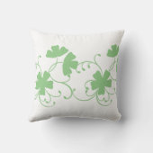 セージ緑色の花柄 クッション (裏面)