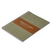 セージ緑茶ヴィンテージ革 ノートブック (左側)