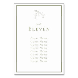 セージ緑葉のとベリーのテーブルの座席表 テーブルナンバー