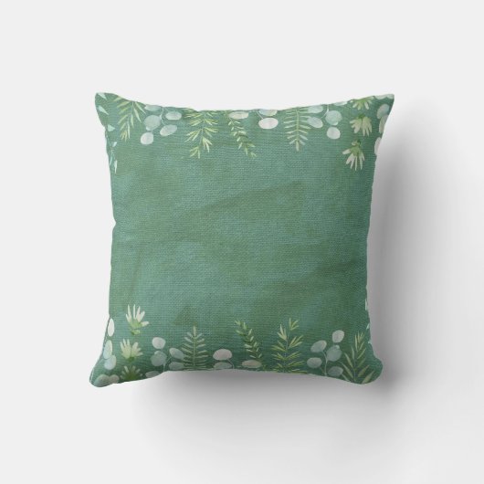 セージ緑装飾用クッション水の色離れの繊細さ クッション (裏面)