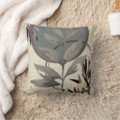 セージ緑、グレー、クリーム芸術的の水色 クッション (ブランケット)