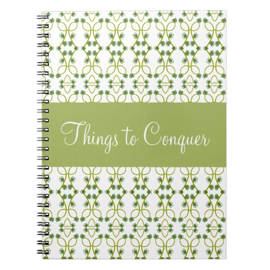 セージ緑（白） ノートブック (正面)