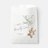 セージ緑Bearly待機ニュートラルモダンベビーシャワー フェイバーバッグ (正面)