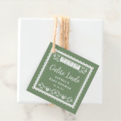 セージ緑Cielitoリンドタラベーラベイビーシャワー フェイバータグ (インサイチュ)