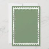 セージ緑Cielitoリンドタラベーラベイビーシャワー 招待状 (裏面)