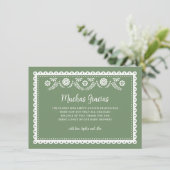 セージ緑Cielitoリンドベビーシャワームチャスグラシアス サンキューカード (スタンド正面)