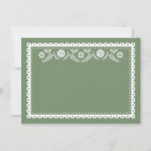 セージ緑Cielitoリンドベビーシャワームチャスグラシアス サンキューカード (裏面)