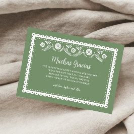 セージ緑Cielitoリンドベビーシャワームチャスグラシアス サンキューカード
