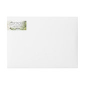 セージ緑nホワイトヴィンテージ植物学フローラ牡丹 ラップアラウンドラベル (正面)