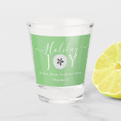 セージ航海のグリーンサンドドル3写真クリスマス ショットグラス (正面)