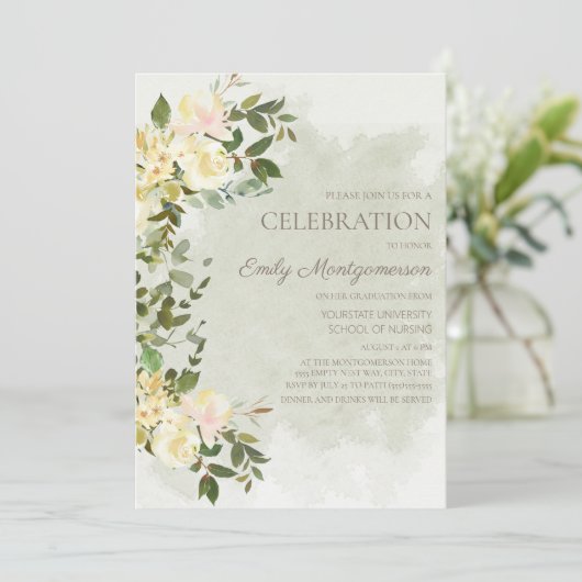 セージ葉グリーンフローラ看護学校卒業 招待状 (スタンド正面)