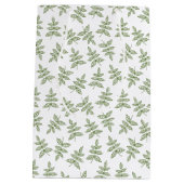 セージ葉グリーン結婚ズ ミディアムペーパーバッグ (裏面)