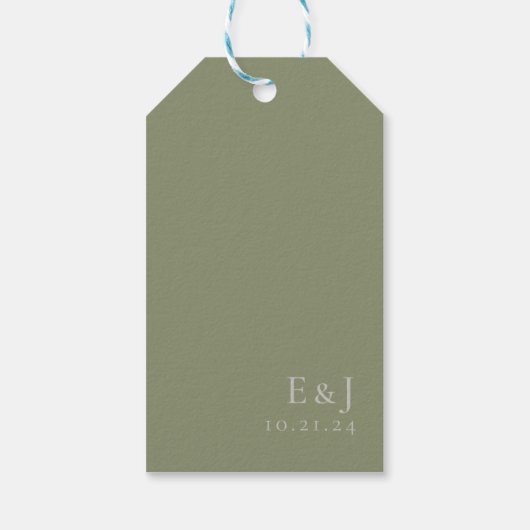 セージ葉グリーン結婚式の引き出物ラベル ギフトタグ