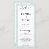 セージ葉グリーン結婚式 プログラムとリーフ (正面/裏面)