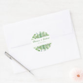 セージ葉グリー結婚ン封筒用シール ラウンドシール (封筒)
