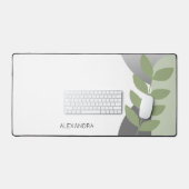 セージ葉ボタニカル デスクマット (キーボード&マウス)