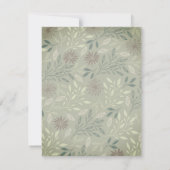 セージ葉素朴フローラ金ゴールドブライダルシャワー 招待状 (裏面)