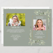 セージ葉葬式プログラム (正面/裏面)