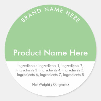 セージ製品ブランド名成分重量ラベル ラウンドシール