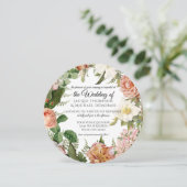 セージ赤面アイボリーヴィンテージ植物学フローラ結婚ズ 招待状 (スタンド正面)