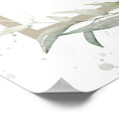 セージ赤面ブルー結婚グリーンの歓迎 ポスター (角)