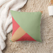 セージ赤黄色モダン色ブロック図形1 クッション (ブランケット)