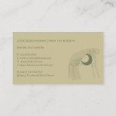 セージ金ゴールドハンズムーンエナジーヒーリング霊気 名刺 (裏面)