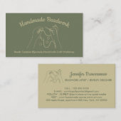 セージ金ゴールドビーズ作成バイジュテリー 名刺 (正面/裏面)