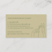 セージ金ゴールドフローリスト手描き植物学 名刺 (裏面)