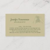 セージ金ゴールド手作りホビーアミグルミクロシェ 名刺 (裏面)