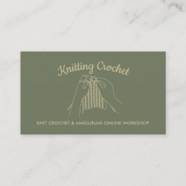 セージ金ゴールド手作りホビーアミグルミクロシェ 名刺
