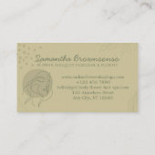 セージ金ゴールド書道美しい顔上品メイクアップ 名刺 (裏面)