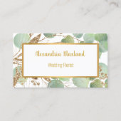 セージ金ゴールド植物名刺 名刺 (正面)