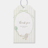 セージ間抜けグリーンガチョウメッセージカード ギフトタグ (正面)