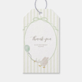 セージ間抜けグリーンガチョウメッセージカード ギフトタグ