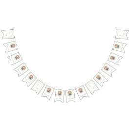 セージ間抜けグリーンガース12ヶ月フォトバナー バンティングフラッグ